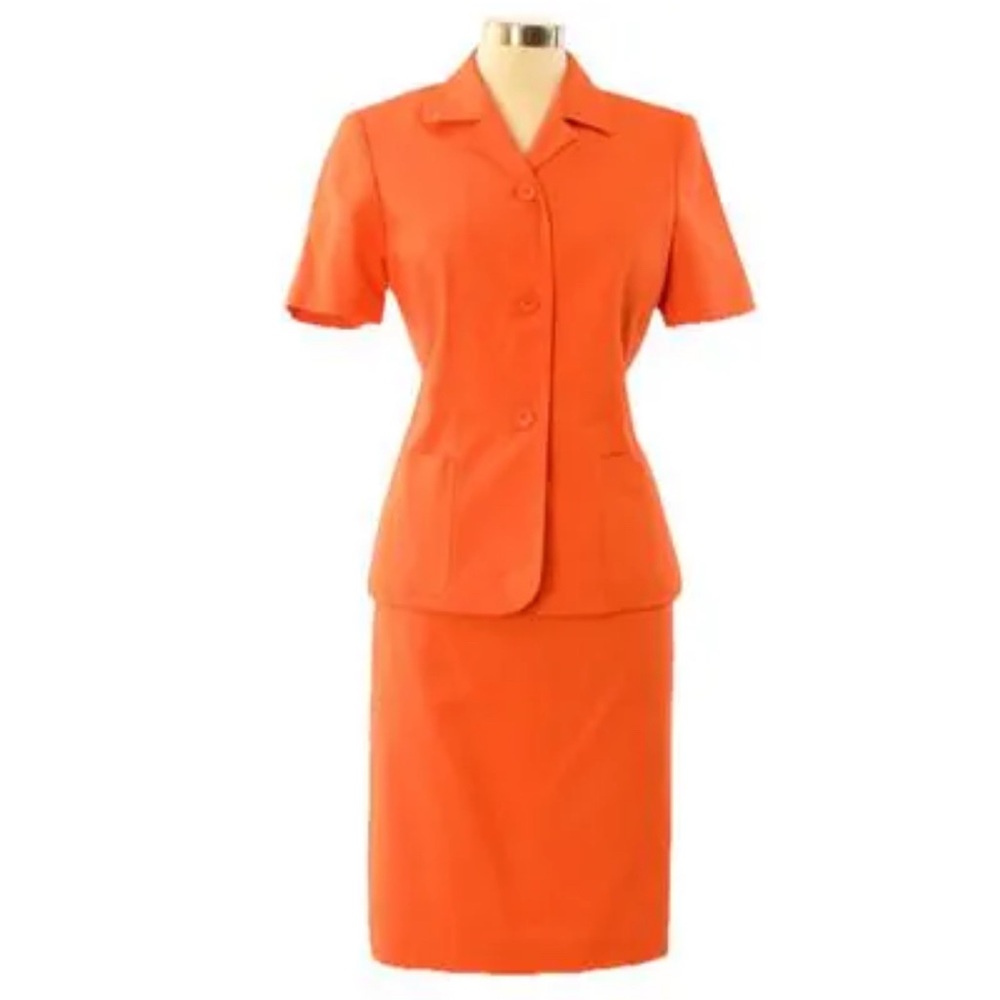 Le Suit Women's Textured Two-Button Slim Skirt Suit, Regular size 6